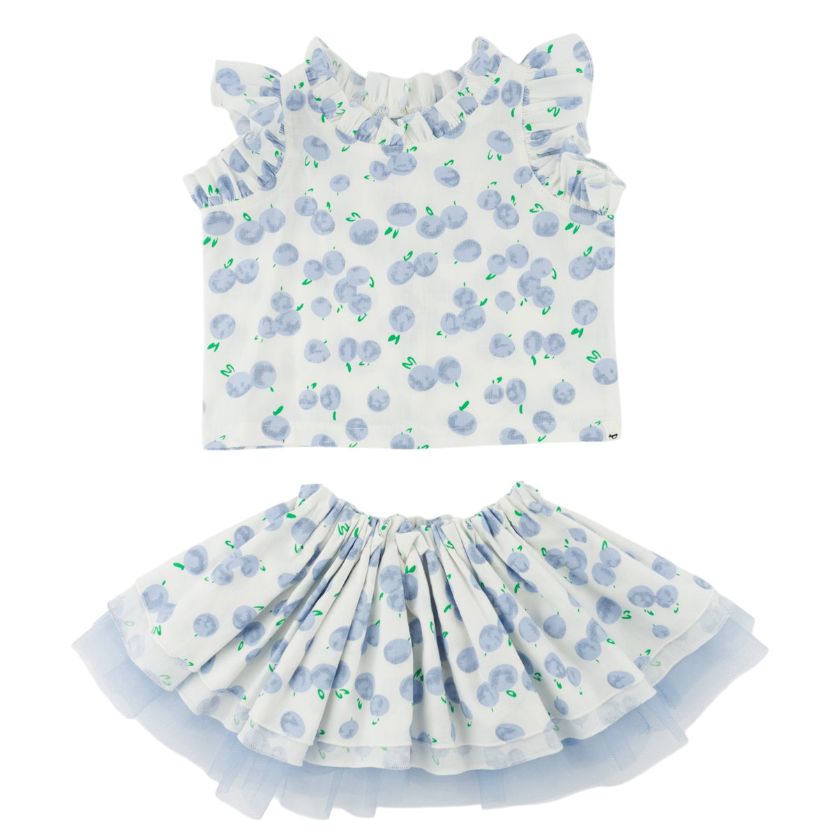 oh baby! Lola Tank & Tutu Skirt Set - Blueberry Print