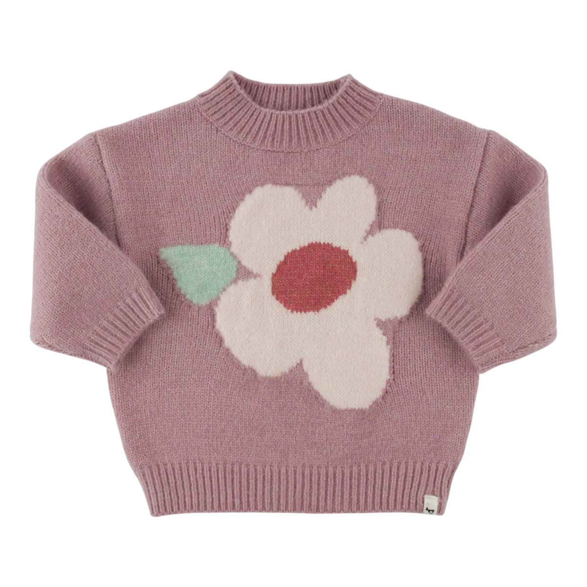 oh baby! Grandpa Knitted Pullover Sweater - Daisy - Dusty Pink