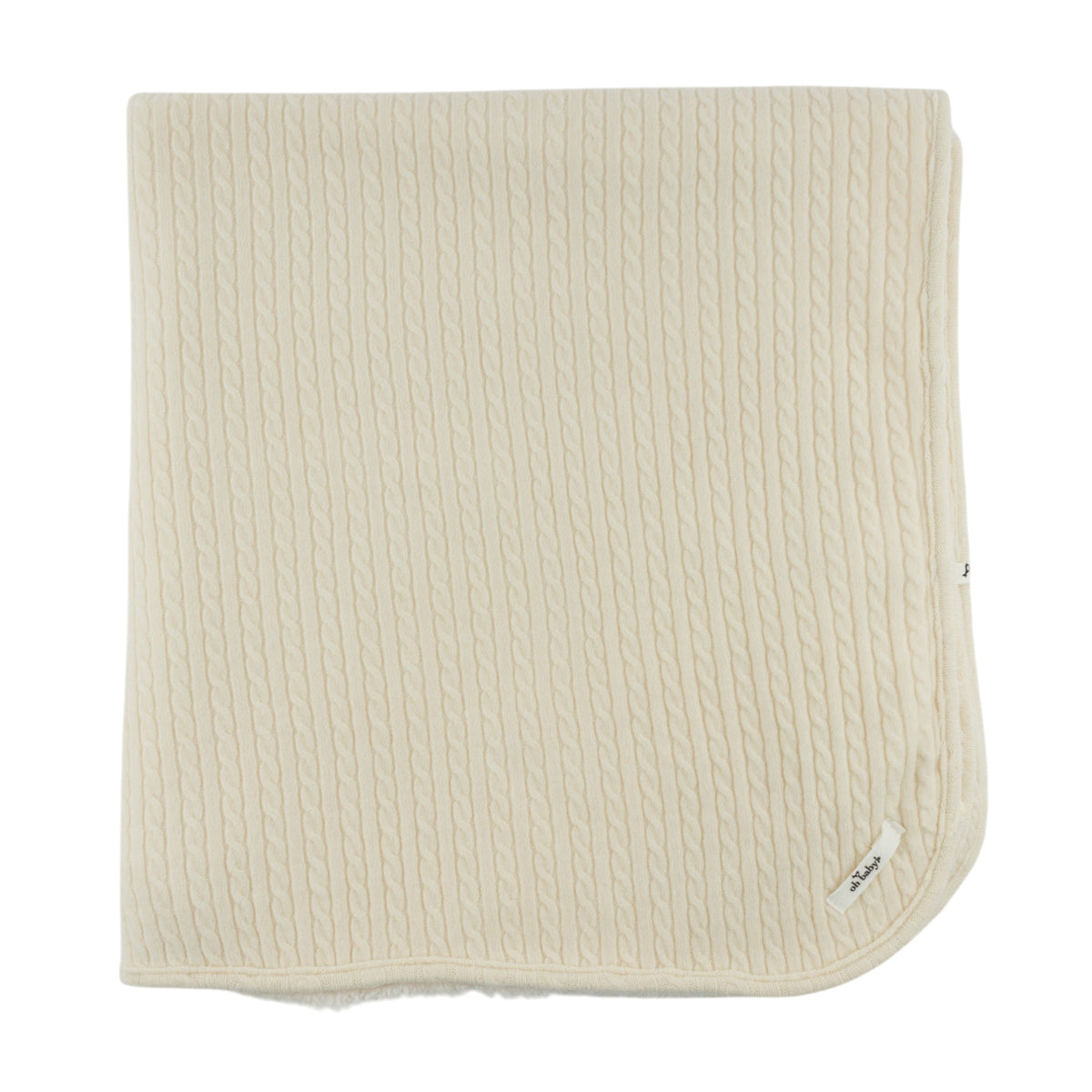 oh baby! Cable Knit Snowdrift Blanket - Natural