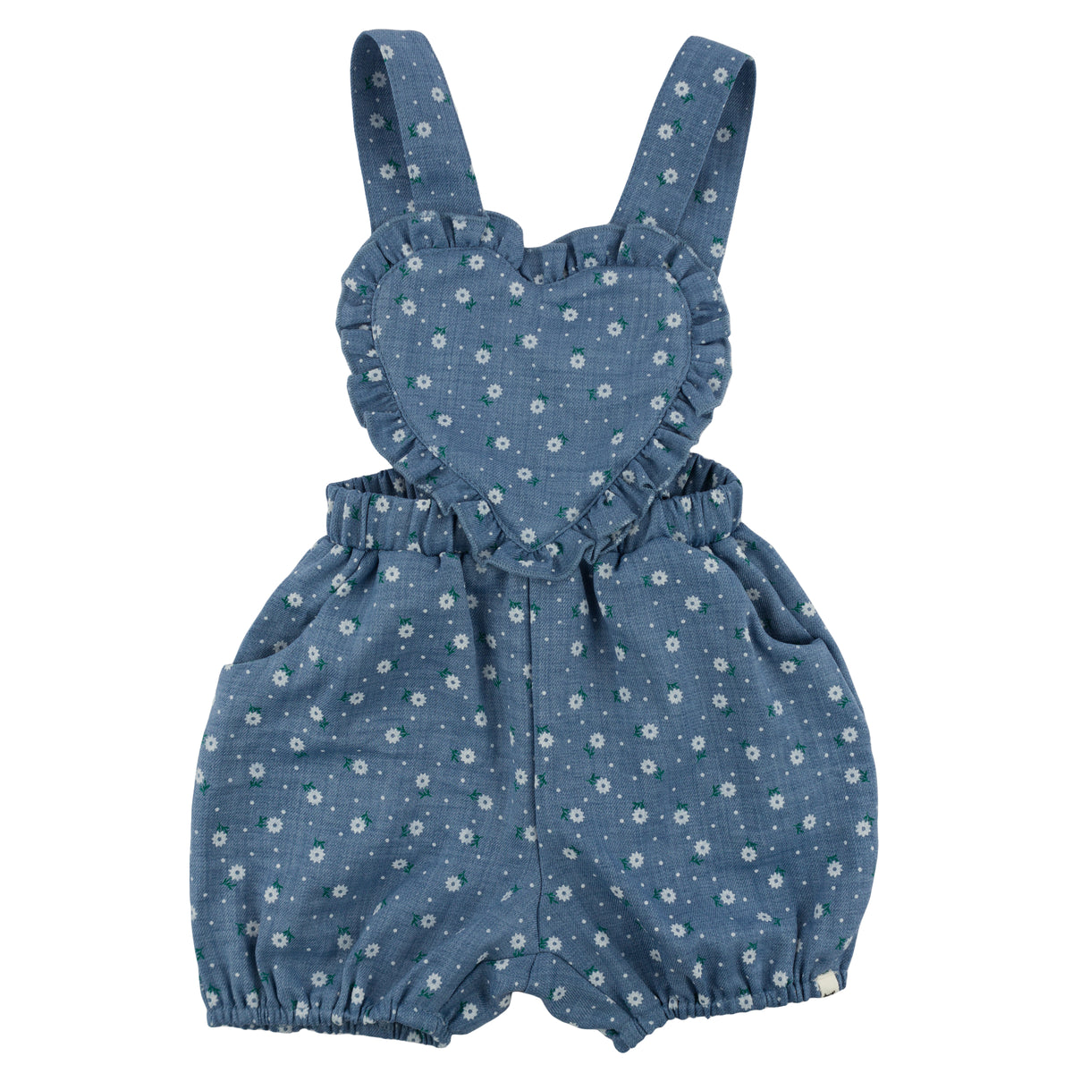 oh baby! Darling Romper - Sunburst Flower Print - Denim