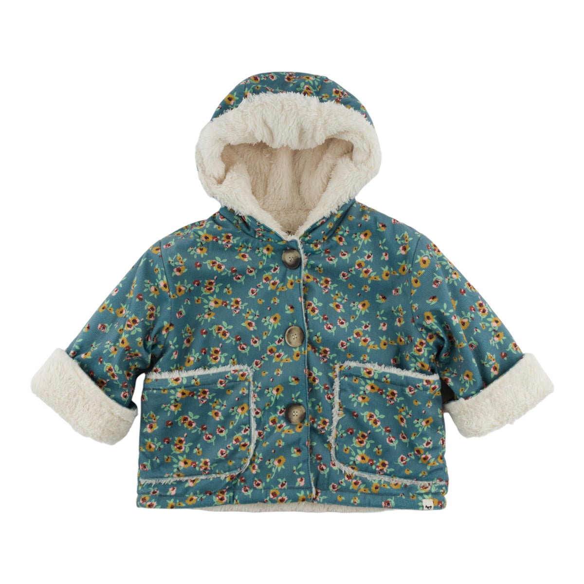oh baby! Vermont Sherpa Coat - Harvest Bloom - Teal
