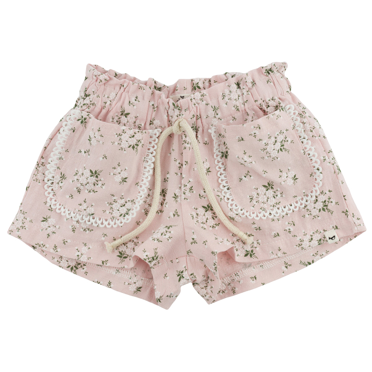 oh baby! Libby Pocket Short - Apple Blossom - Pale Pink