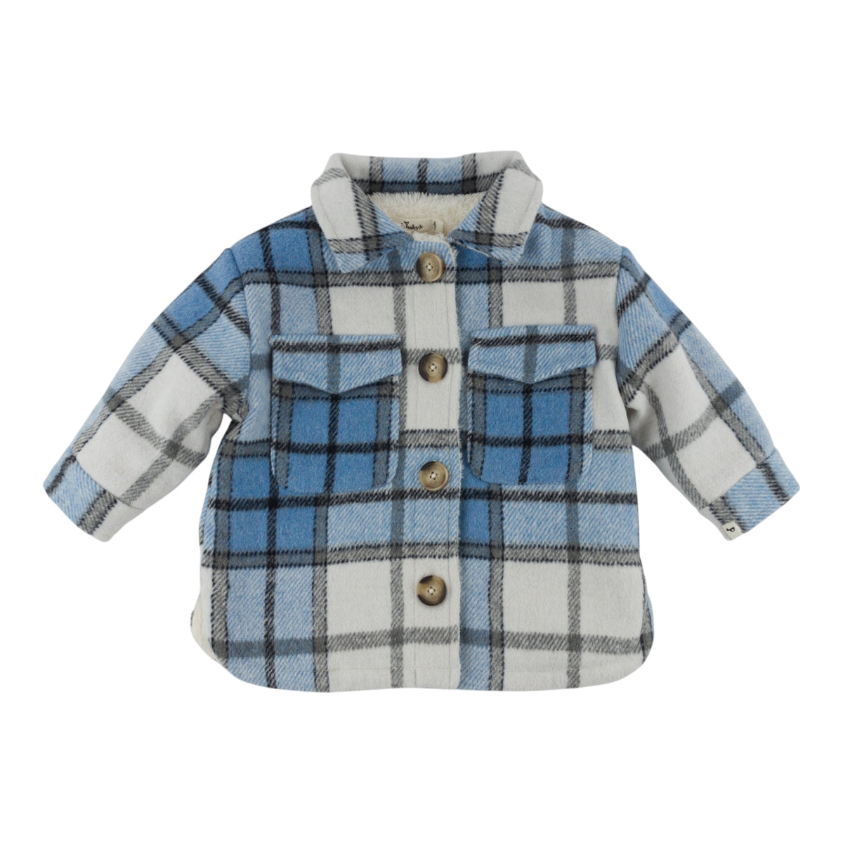 oh baby! Shacket - Plaid - Dusty Blue