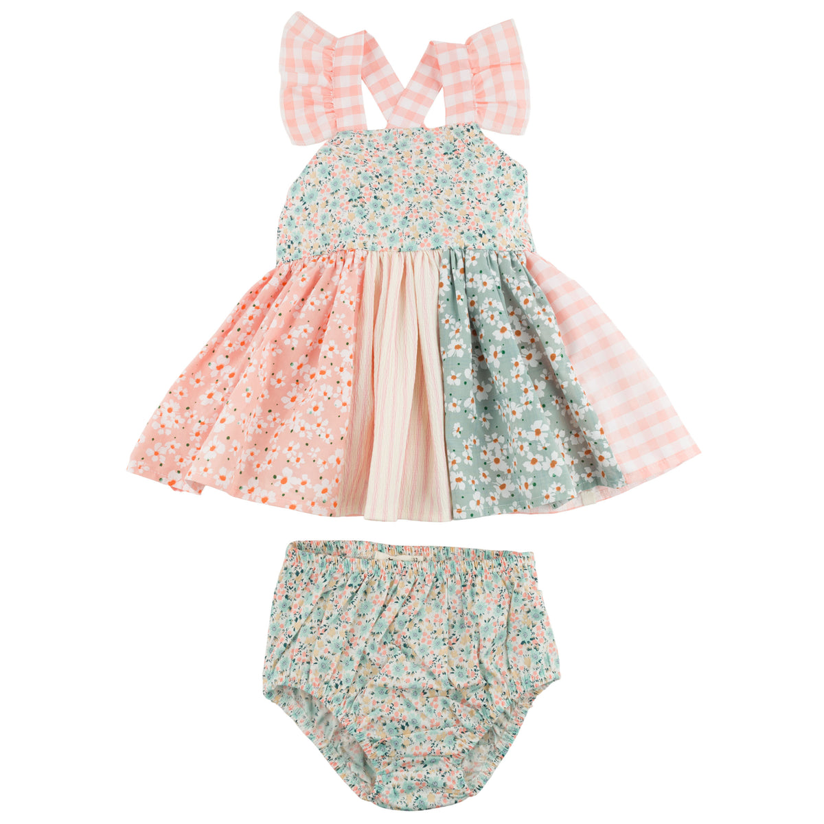 oh baby! Charlotte Party Dress & Panty - Multi Print