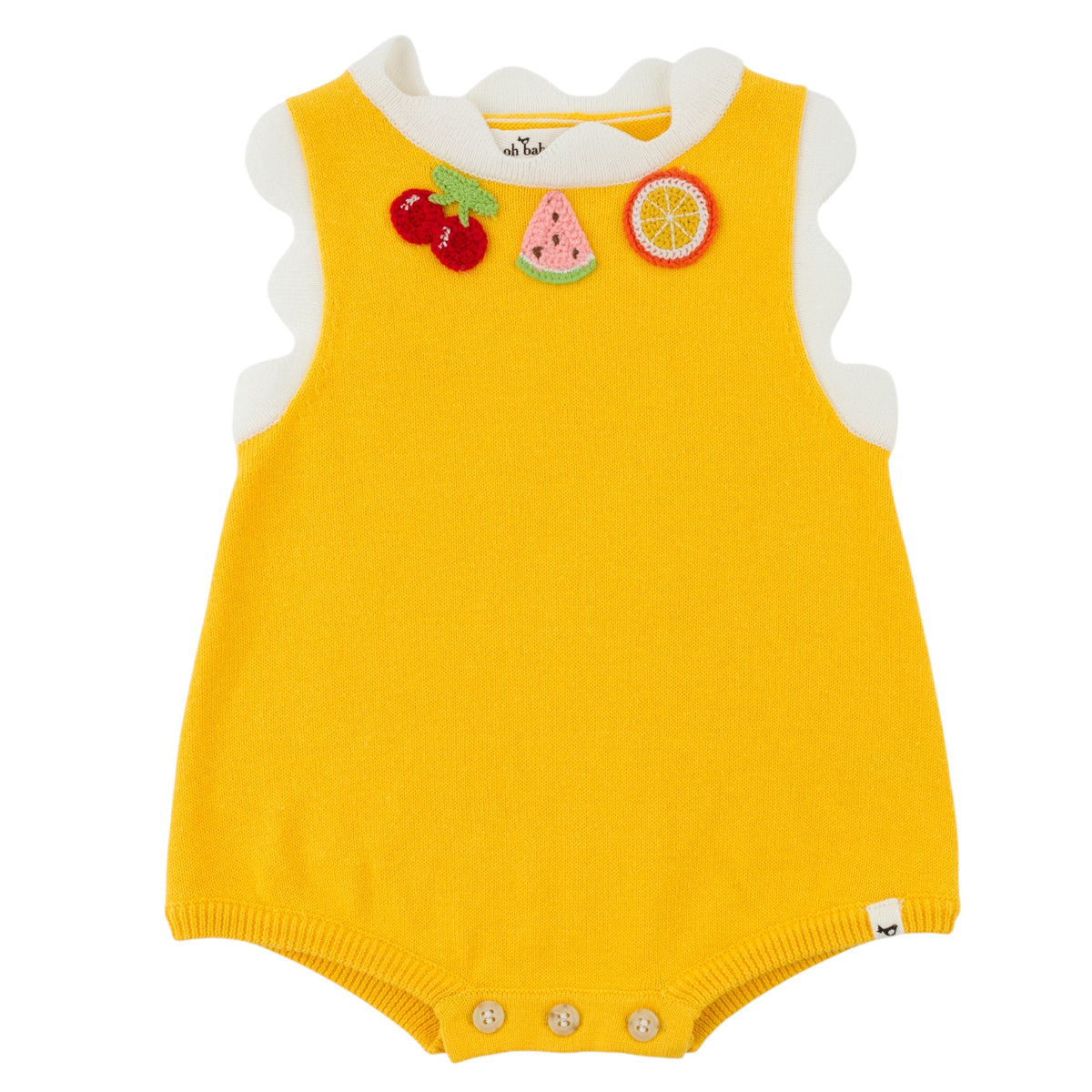 oh baby! Chloe Knitted Bubble - Mixed Fruit Crochet - Lemon