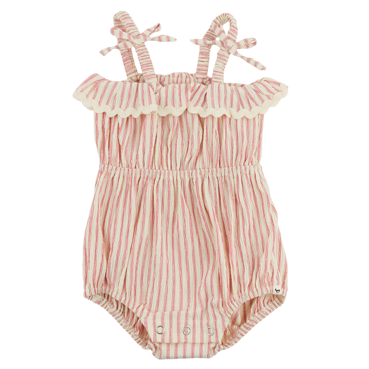 oh baby! Harriet Romper - Stripes - Red Cherry