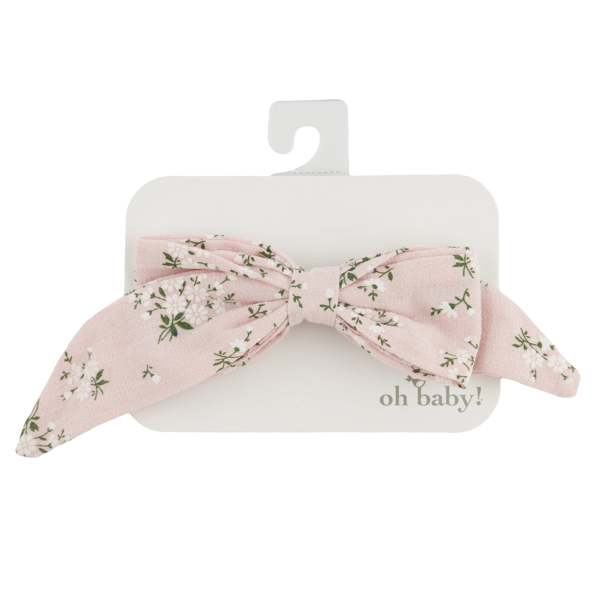 oh baby! Scarlett Bow on Clip - Apple Blossom - Pale Pink
