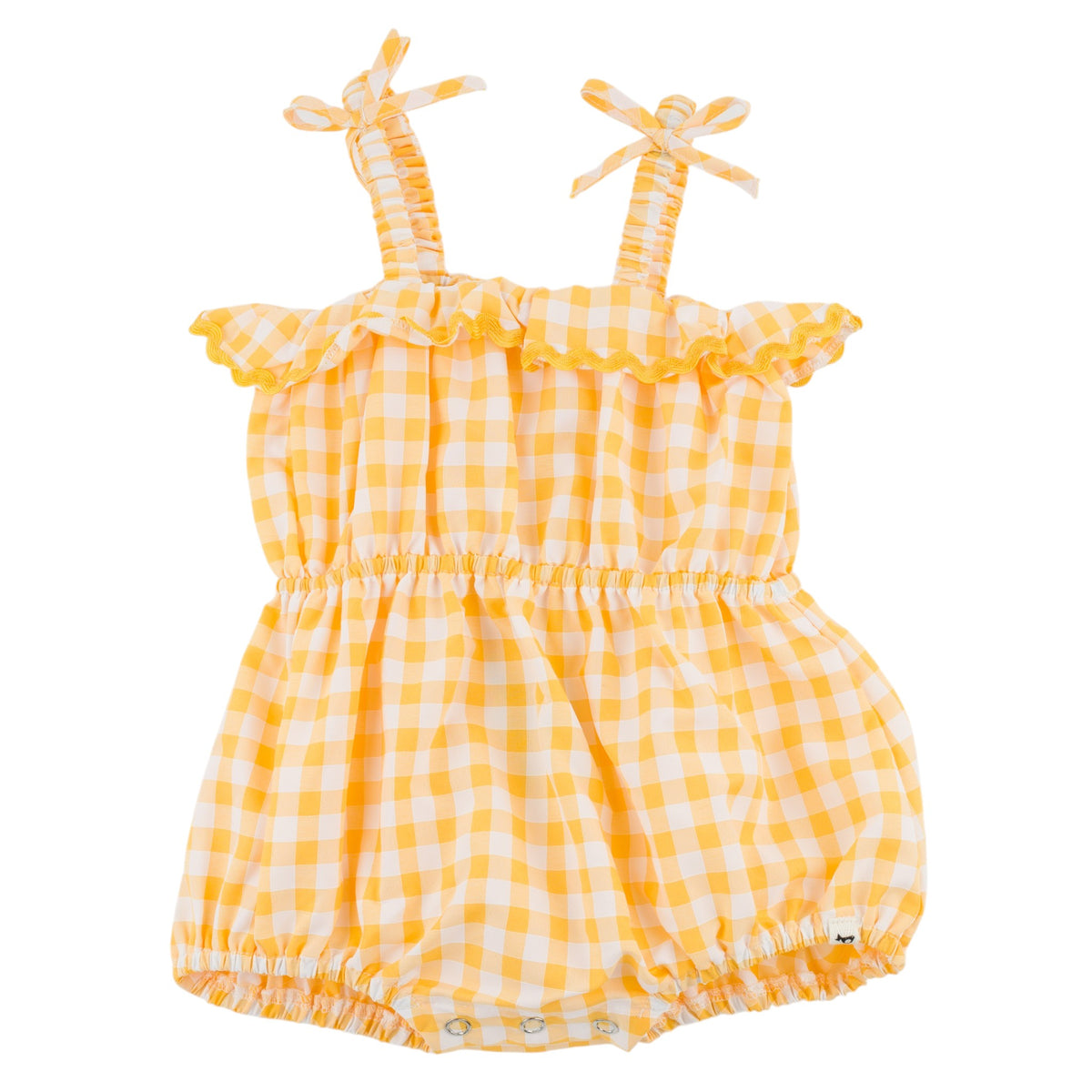 oh baby! Harriet Romper - Checks - Lemon