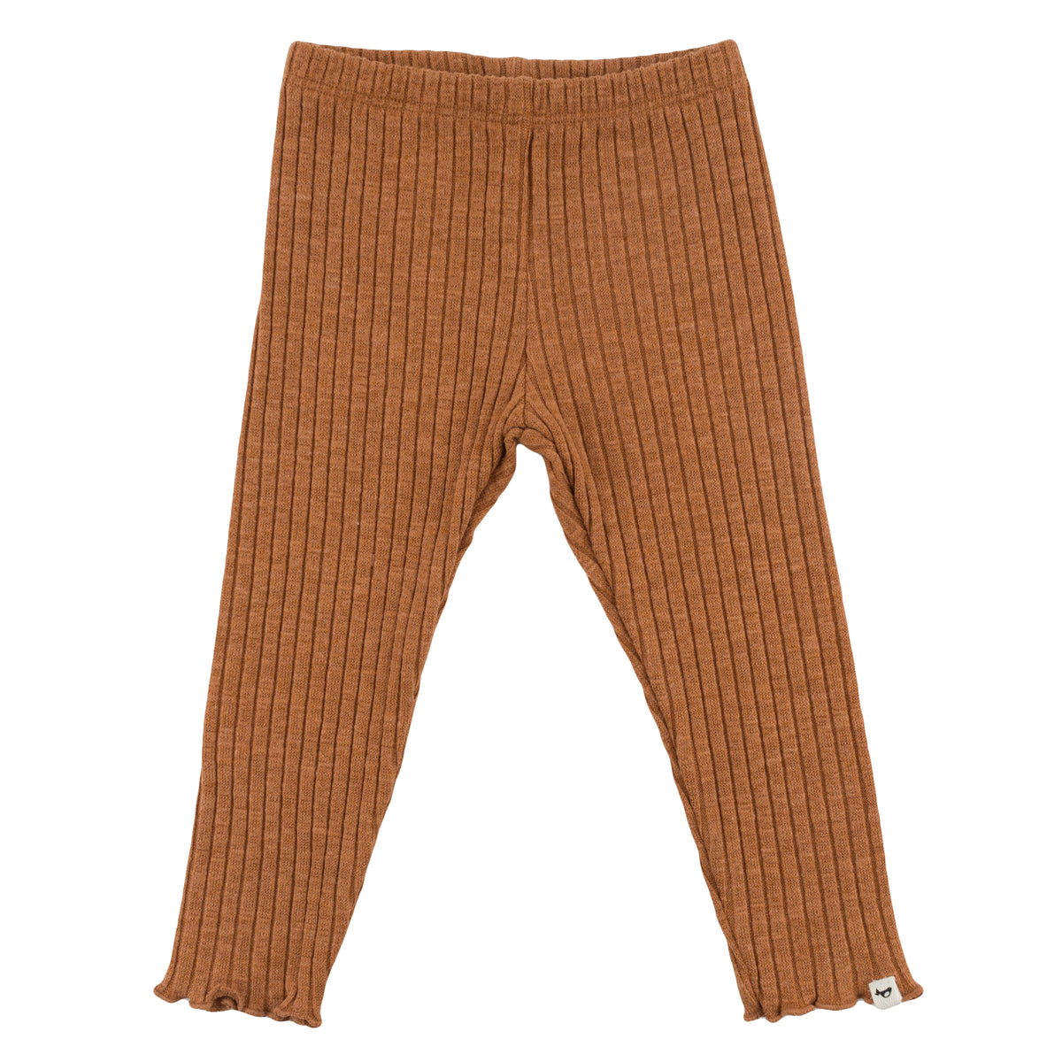 oh baby! Leggings - Wide Rib Lettuce Edge - Clay
