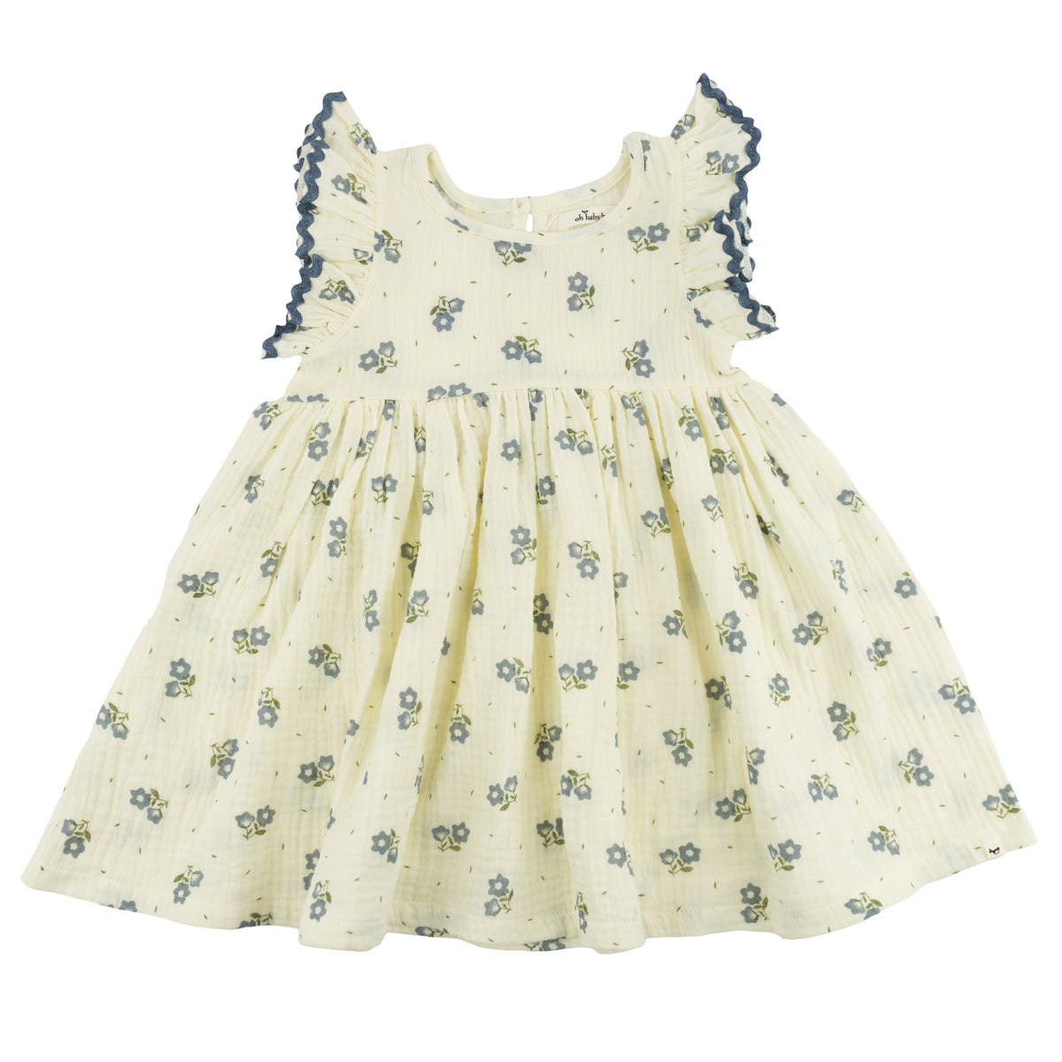 oh baby! Lolly Dress - Bellflower Print - Indigo
