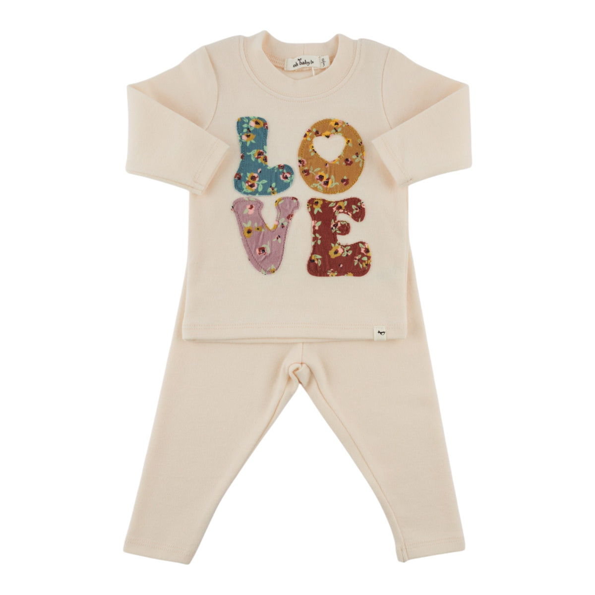 oh baby! Two Piece Set - Harvest Bloom "LOVE" - Sugar Cookie