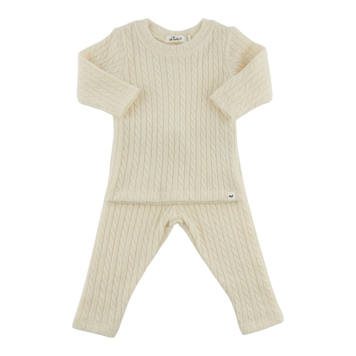 oh baby! Two Piece Set - Cloud Cable Knit - Natural