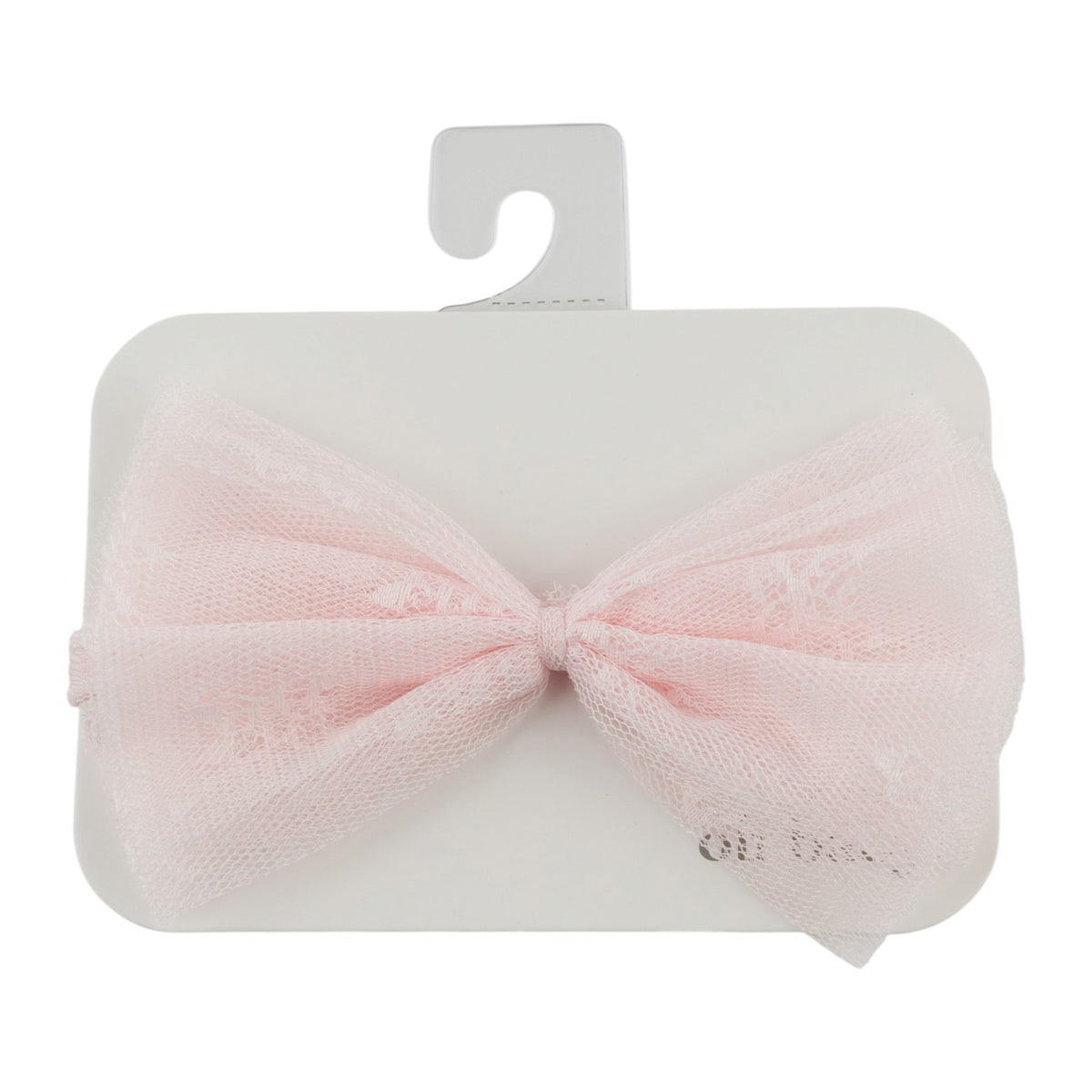 oh baby! Bobinette Bows Gathered Bow Nylon Headband - Pale Pink