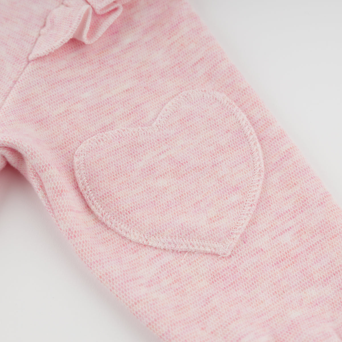 oh baby! Honeycomb Heart Patch Millie Boxy Sweatshirt - Pale Pink - Heart Patch