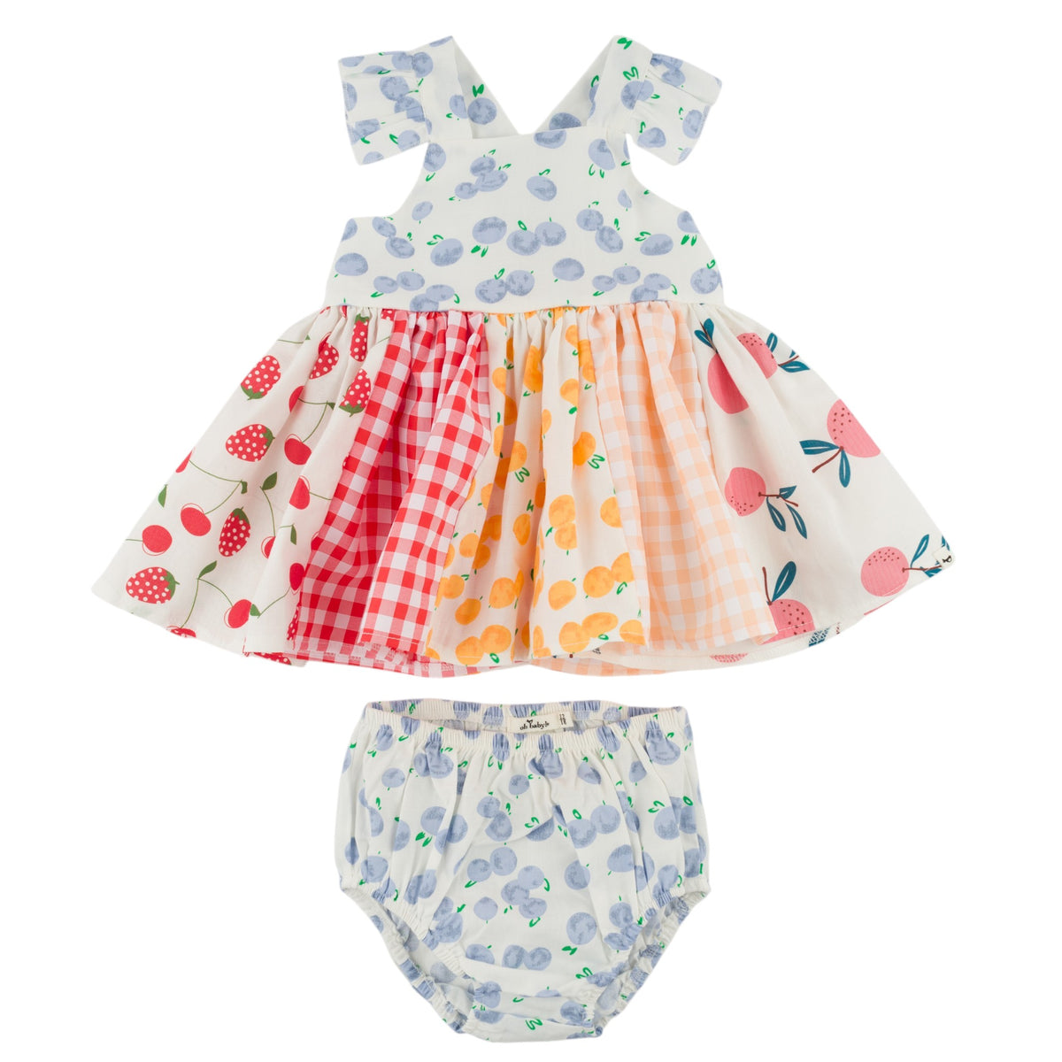 oh baby! Charlotte Dress & Panty Set - Multi Fruit Print
