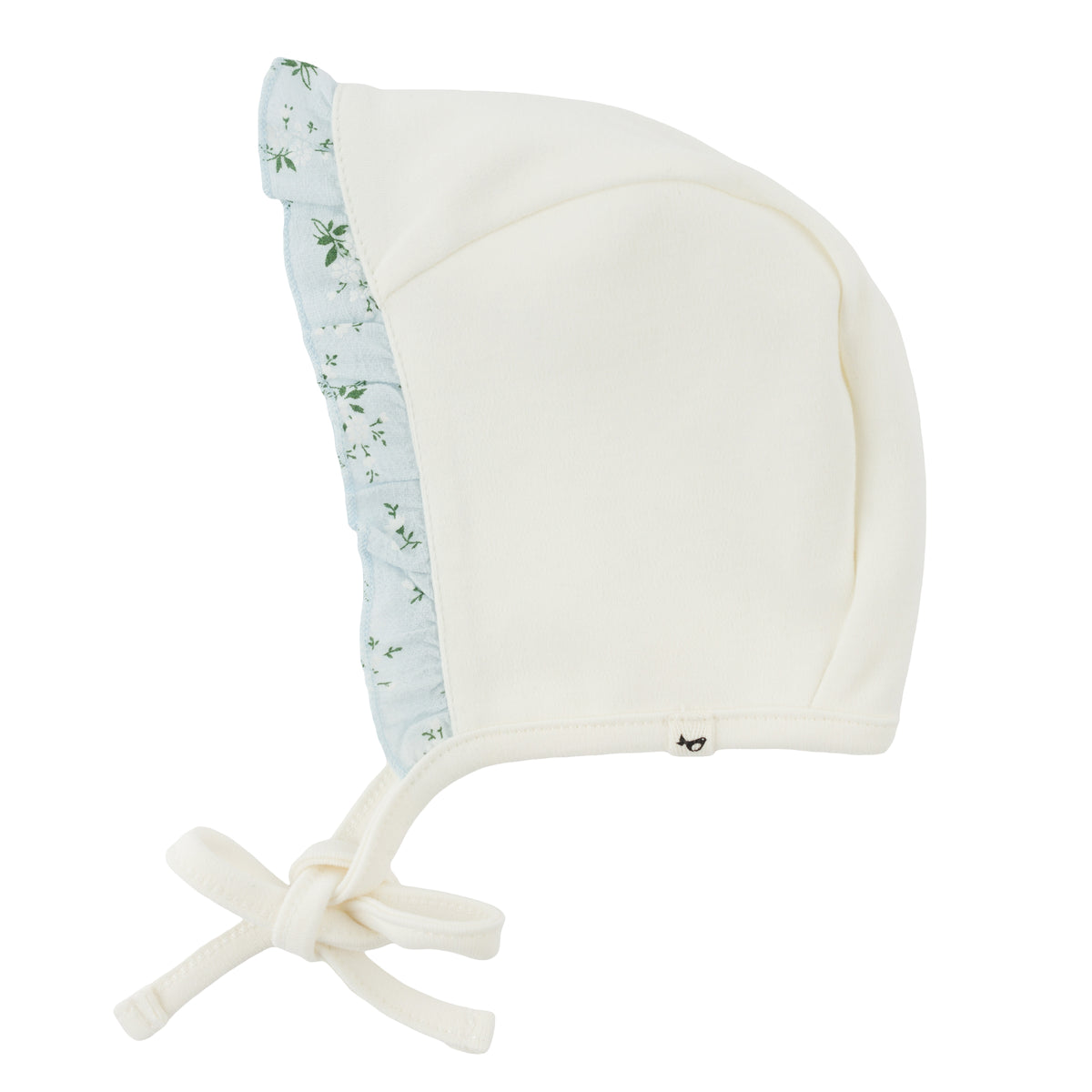 oh baby! Ruffle Bonnet - Sky Blue Apple Blossom - Oyster
