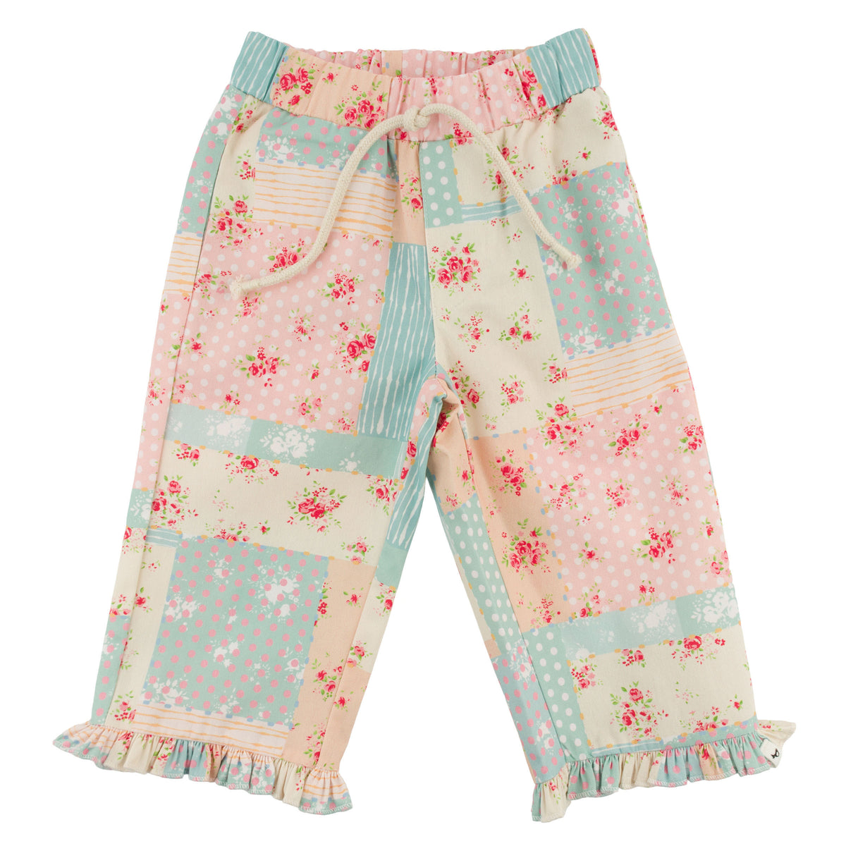 oh baby! Austen Ruffle Pant - Floral Patchwork
