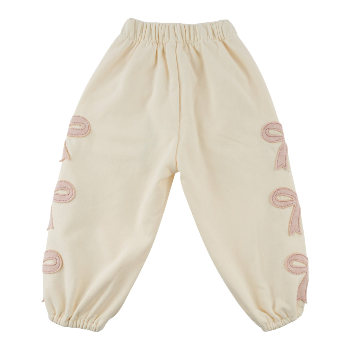 oh baby! City Joggers - Bow Applique - Sugar Cookie - Back