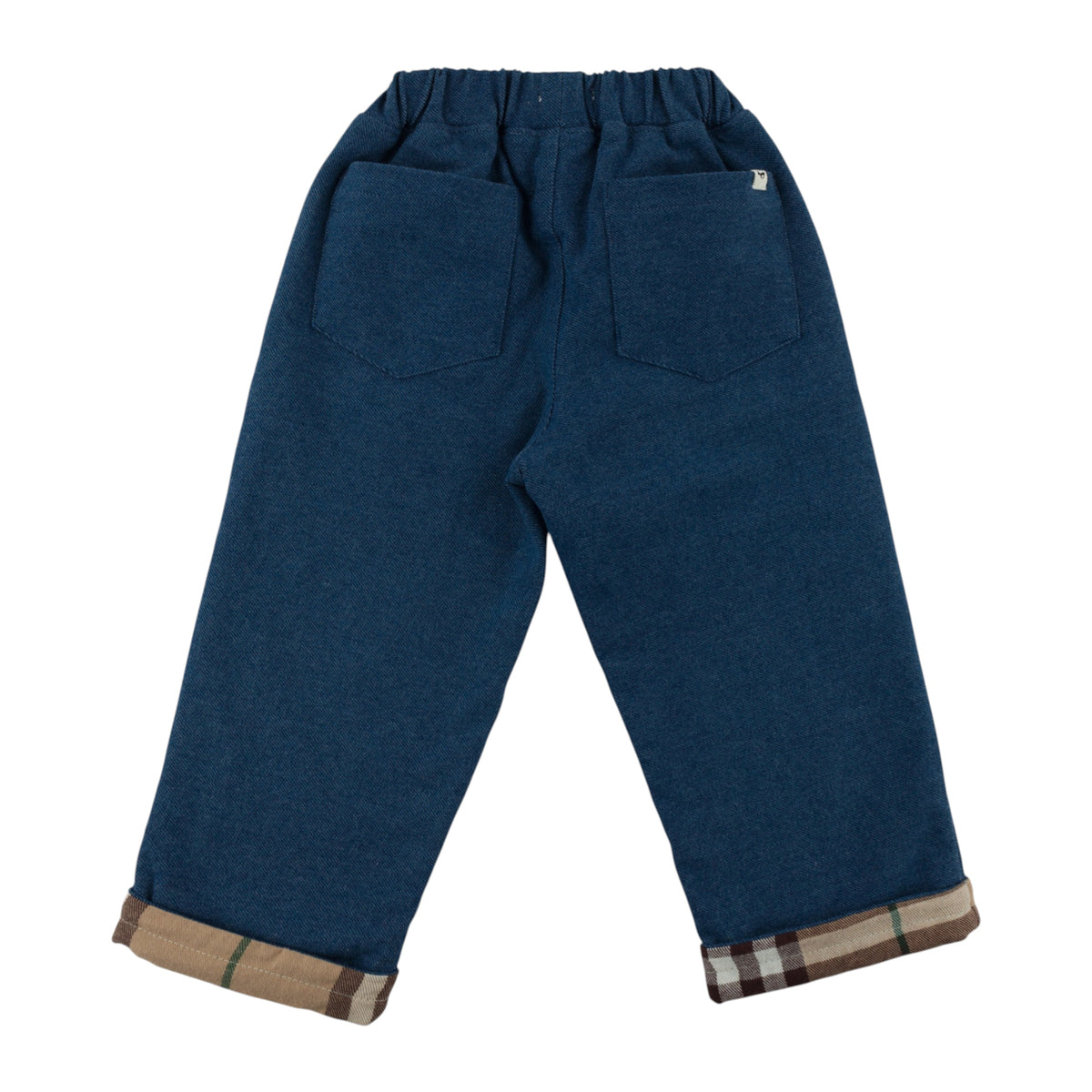 oh baby! Denim Jeans - Forest Mini Tartan Lined - Dark Wash - Back
