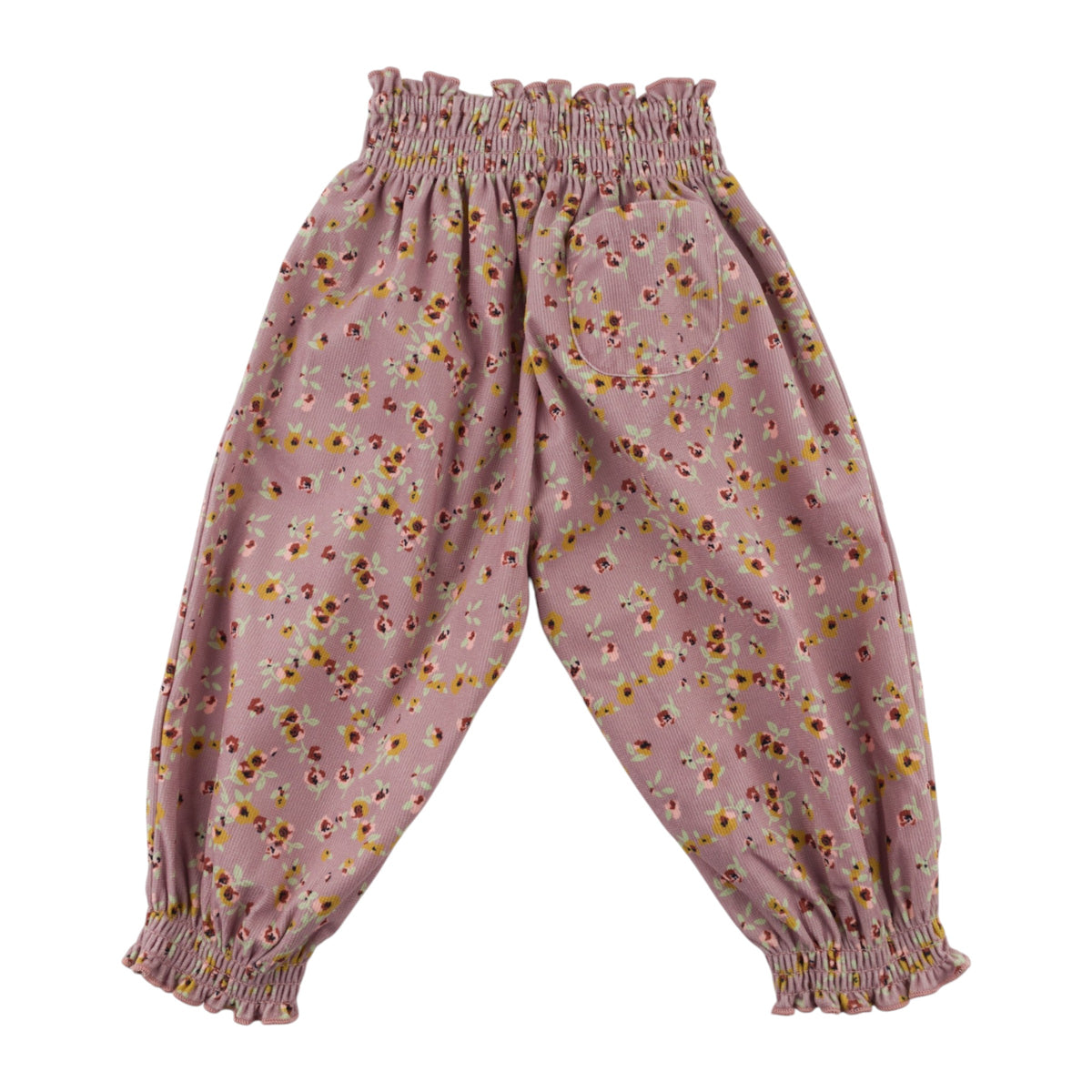 oh baby! Olivia Smocked Pant - Harvest Bloom - Dusty Pink - Back