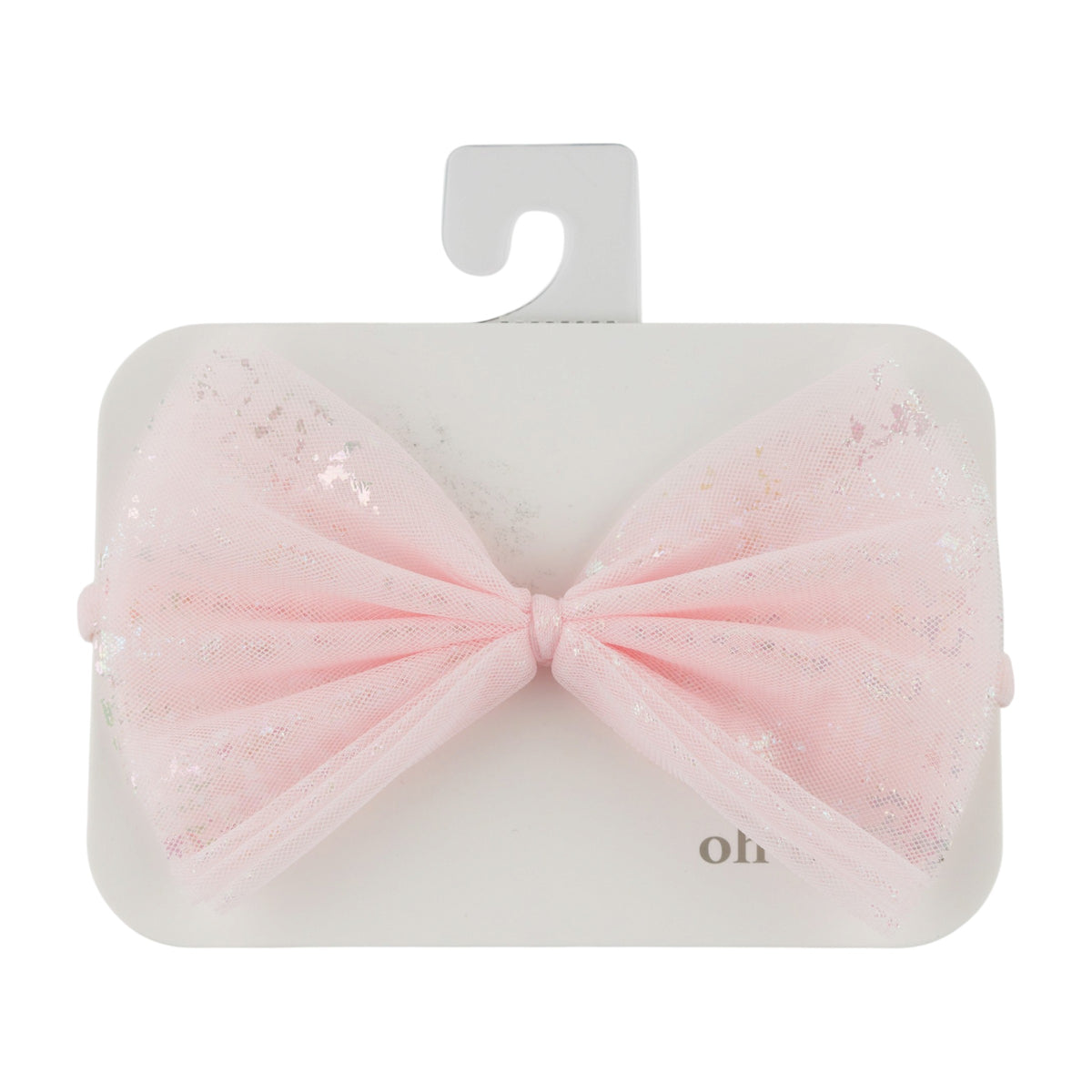 oh baby! Iridescent Gathered Bow Headband - Pink