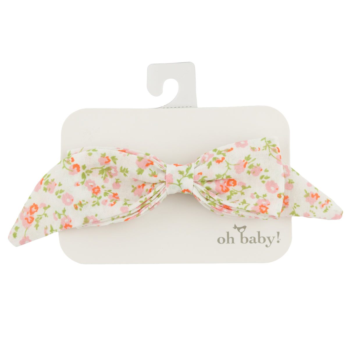 oh baby! Scarlett Bow on Clip - Poppy Sprig - Blush