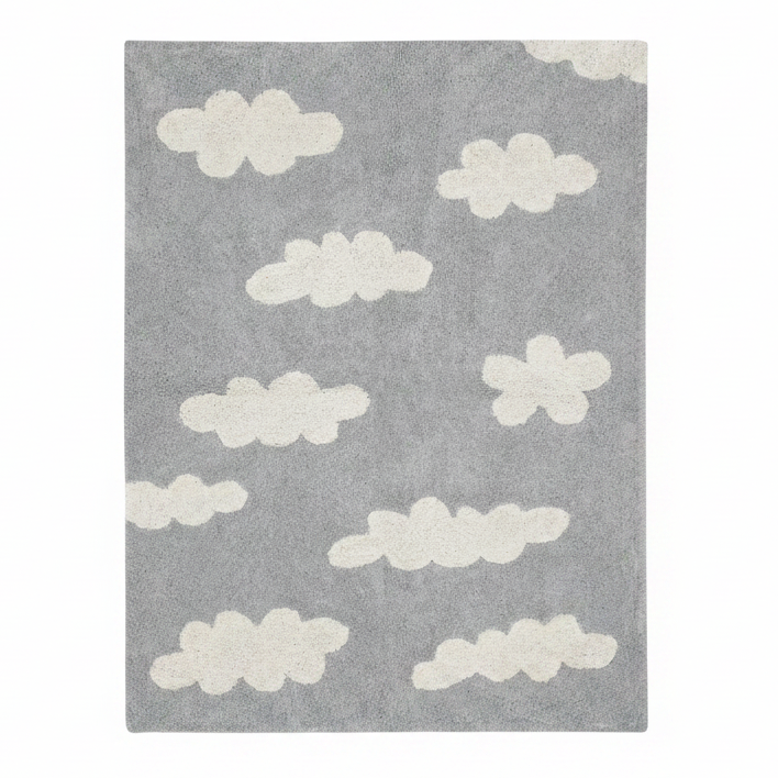 Rugcycled Washable Rug - Grey Clouds