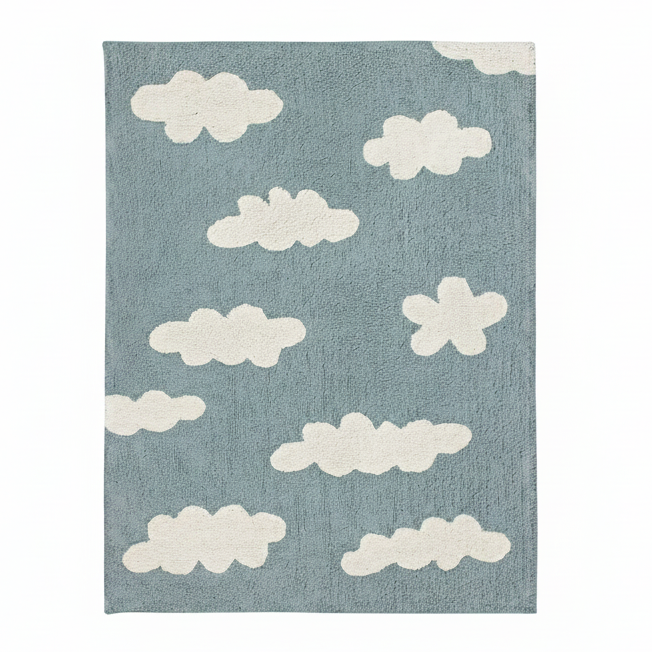 Washable Cotton Rug - Vintage Blue