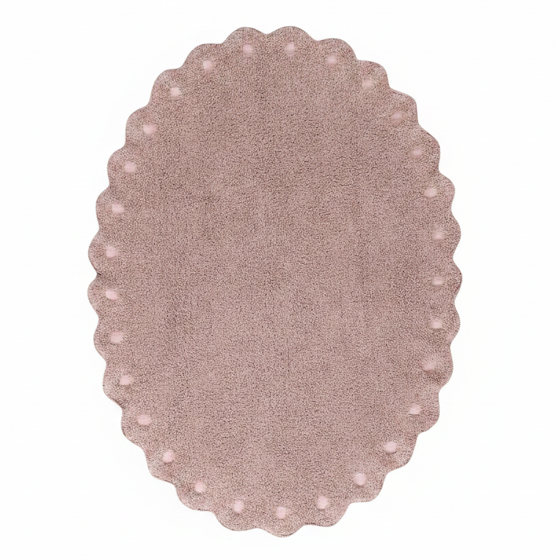 Pinecone Oval Washable Rug - Vintage Nude