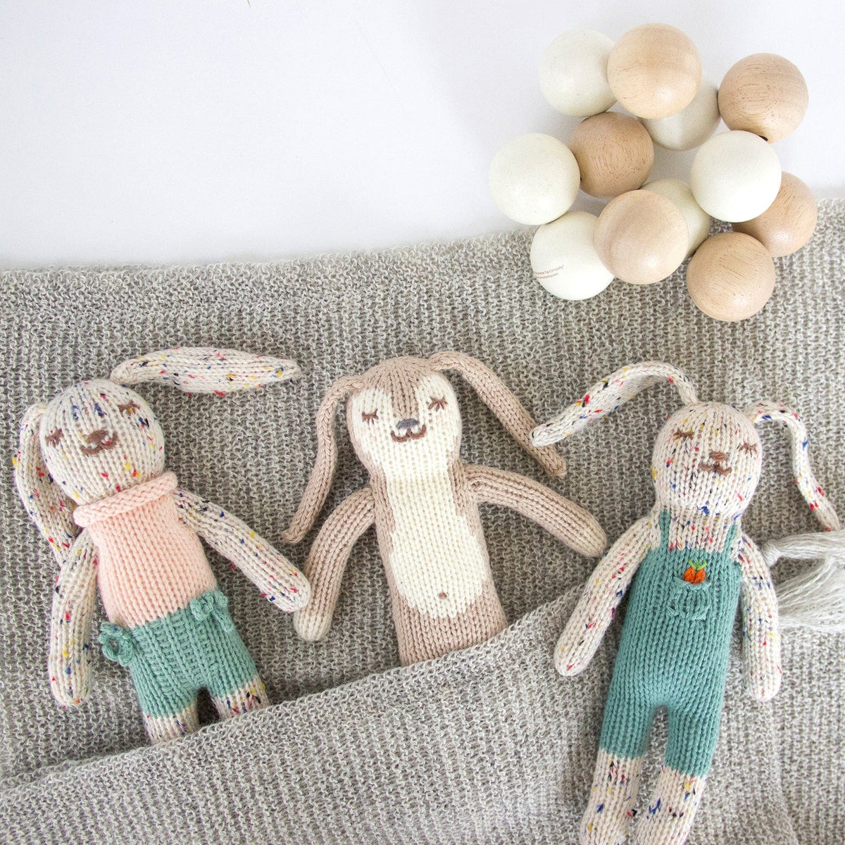 Blabla Knit Rattle - Turnip Bunny - Lifestyle