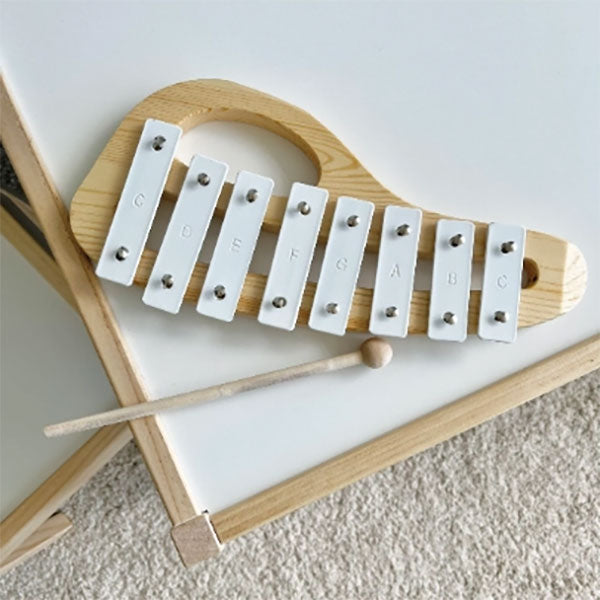 Wooden Xylophone Musical Instrument - White