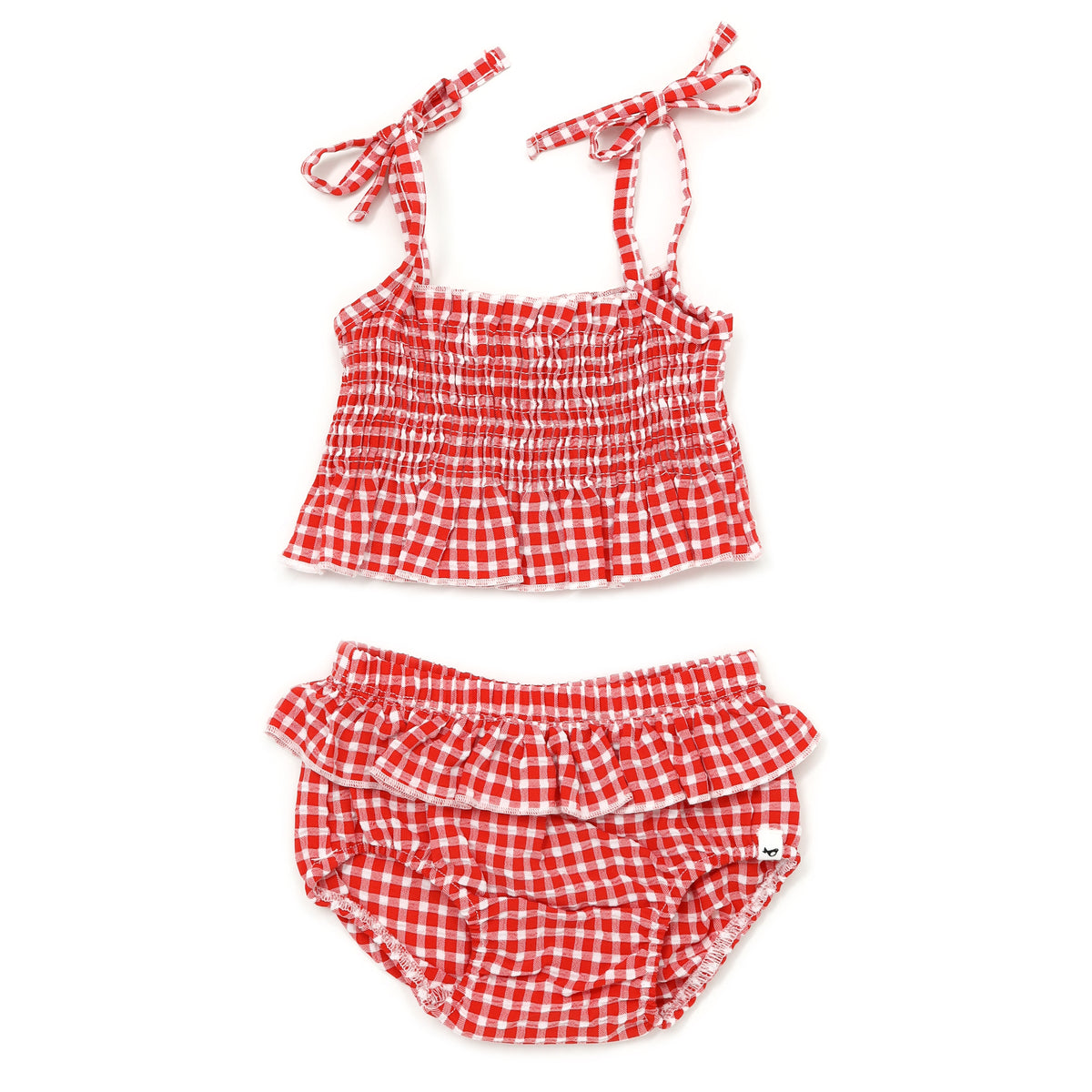 oh baby! Sunsuit Set Gingham - Cherry Red