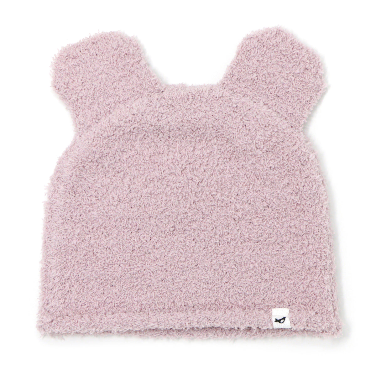 oh baby! Fuzzy Knit Character Hat - Bear - Dusty Lavender