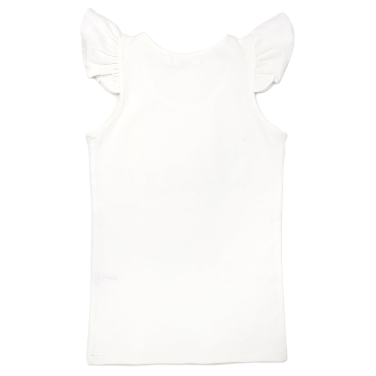 oh baby! Cotton Baby Rib Flutter Sleeve Tank - lil sis Pink Embroide