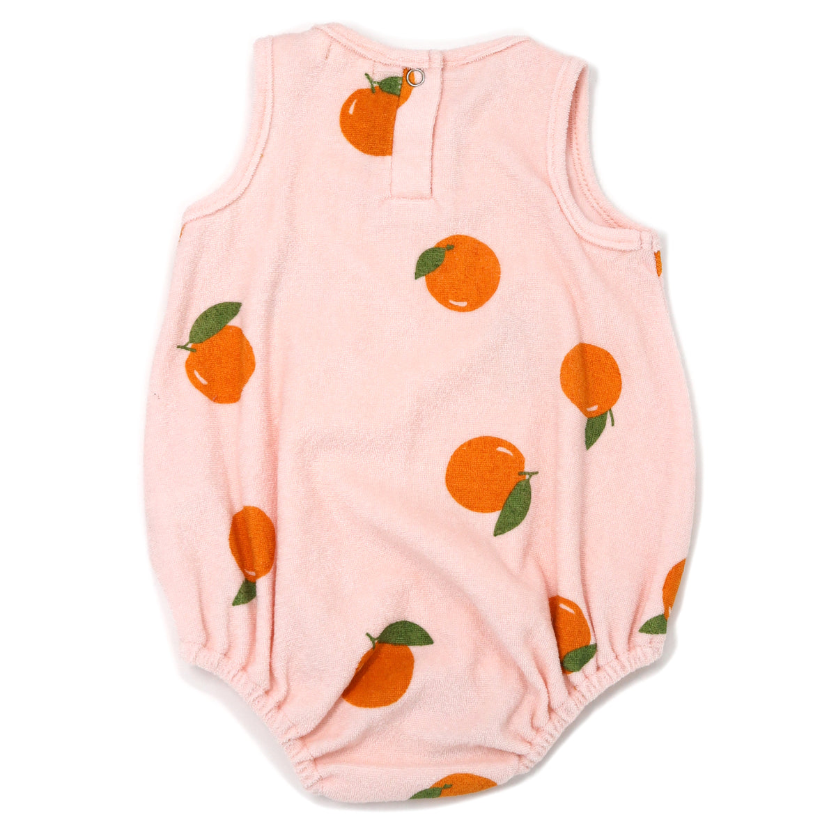 oh baby! Cotton Terry Bubble - Oranges Print - Pale Pink