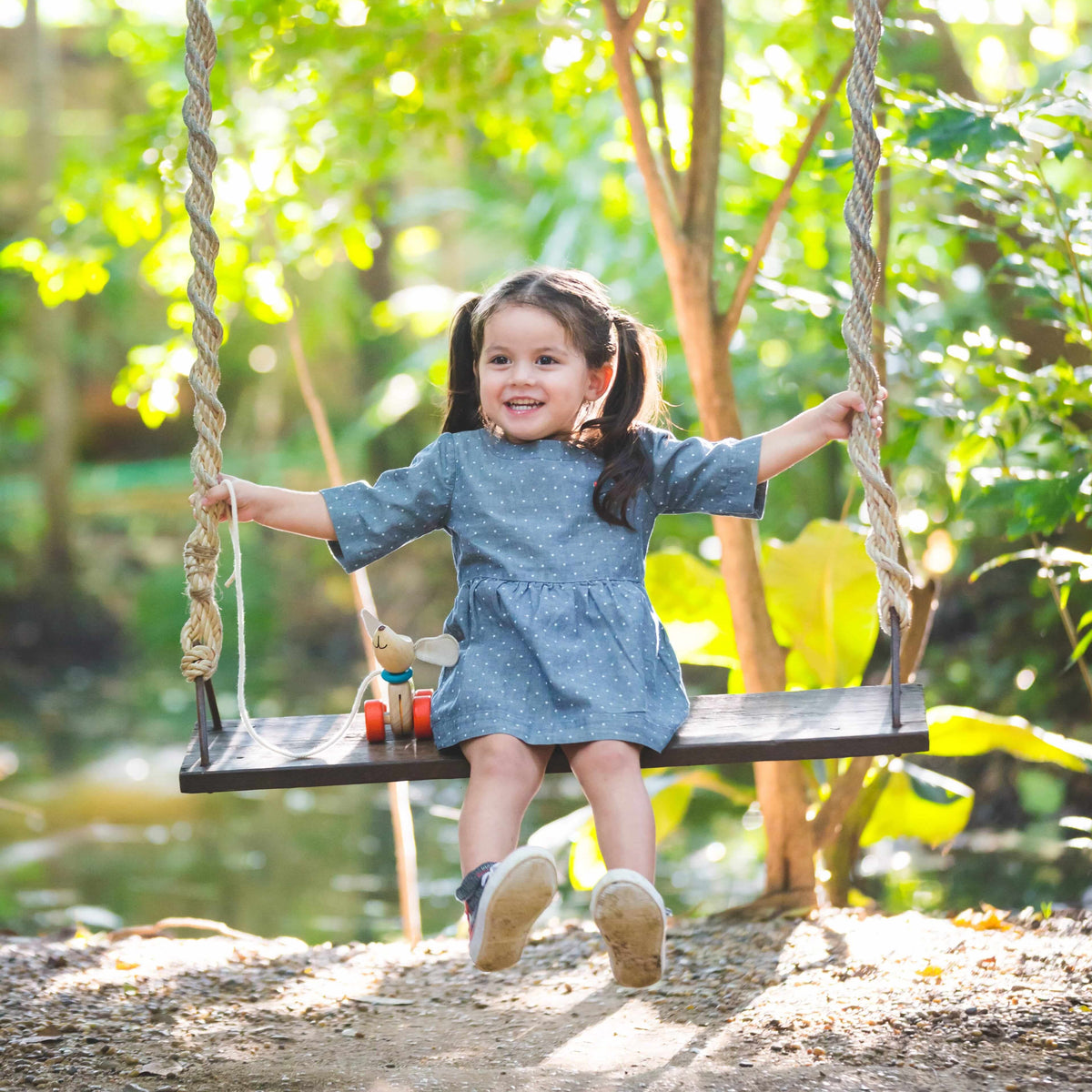 PlanToy Happy Puppy Wooden Pull Toy