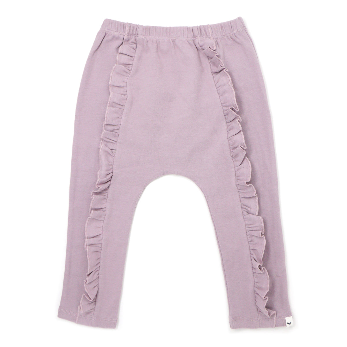 oh baby! Millie Ruffle Front Pant Baby Rib - Dusty Lavender