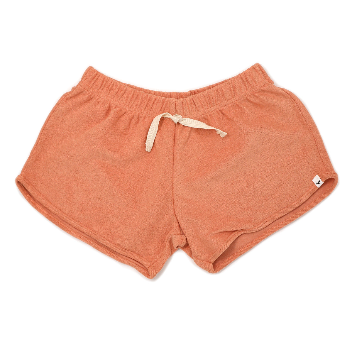 oh baby! Cotton Terry Girls Track Shorts - Coral