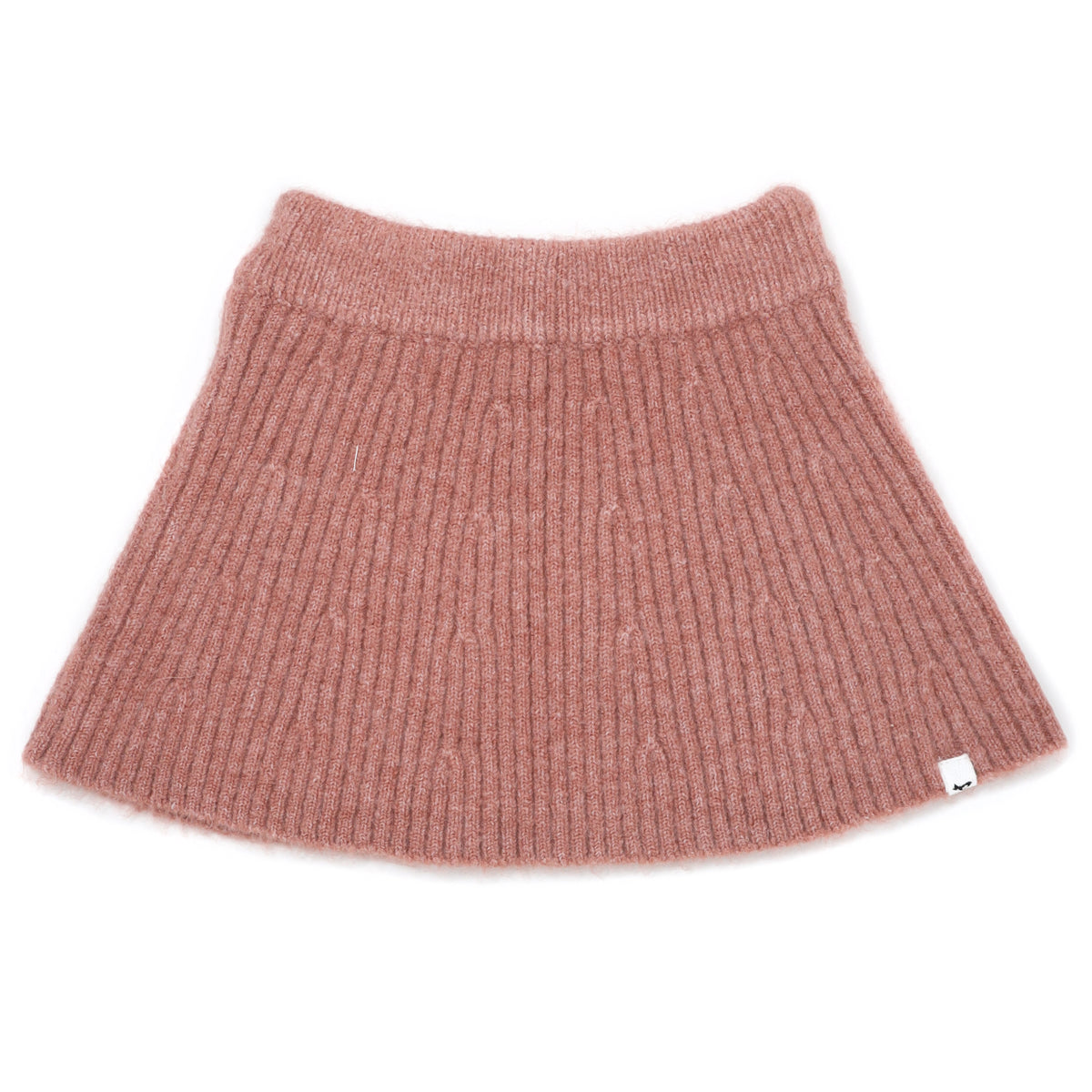 oh baby! Fuzzy Knit Flare Sweater Skirt - Blush