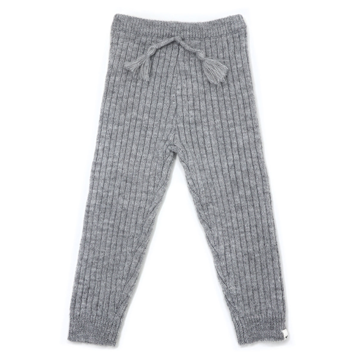 oh baby! Scandi Ribbed Knit Leggings - Heather Gray