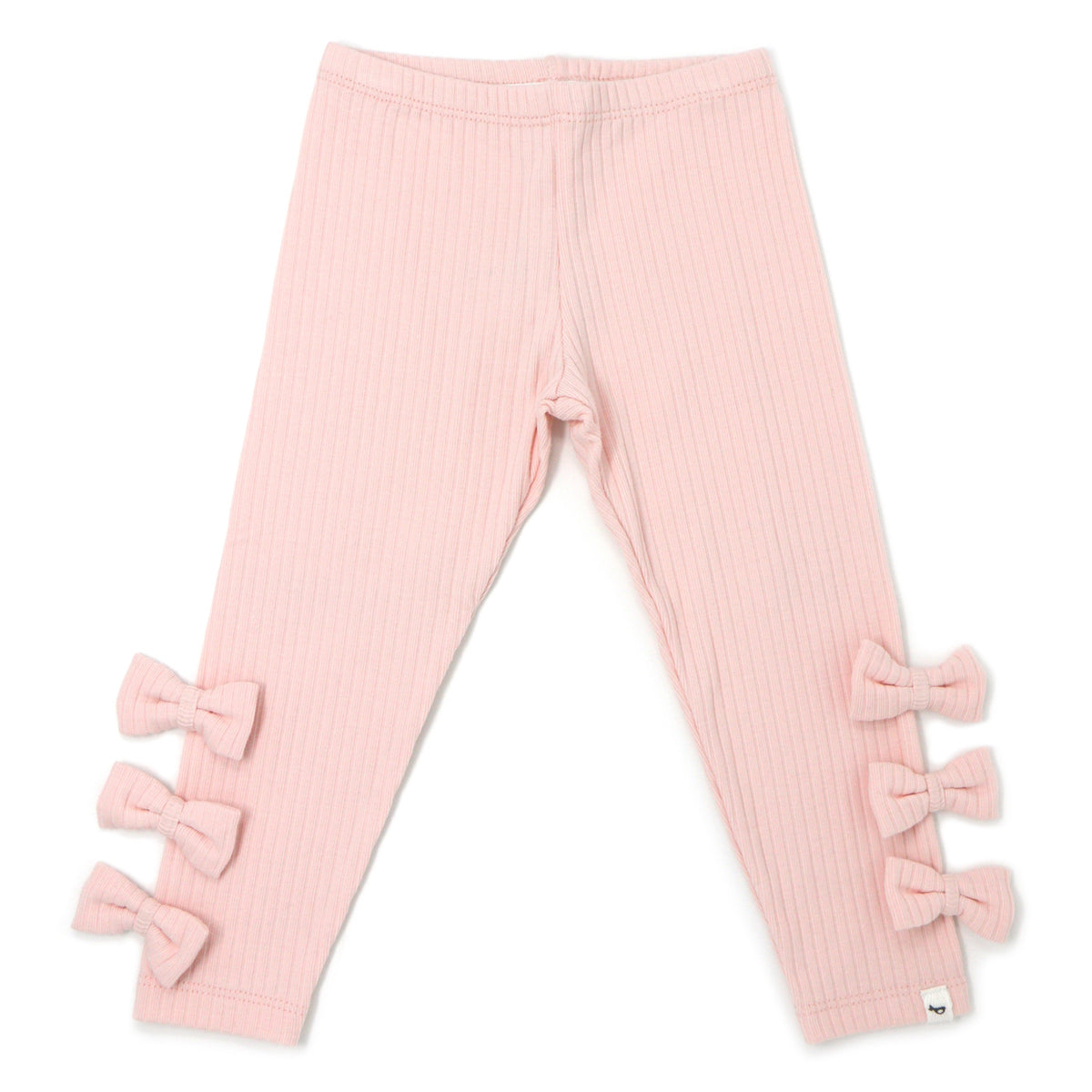 oh baby! Bow Leggings Wide Rib - Pale Pink