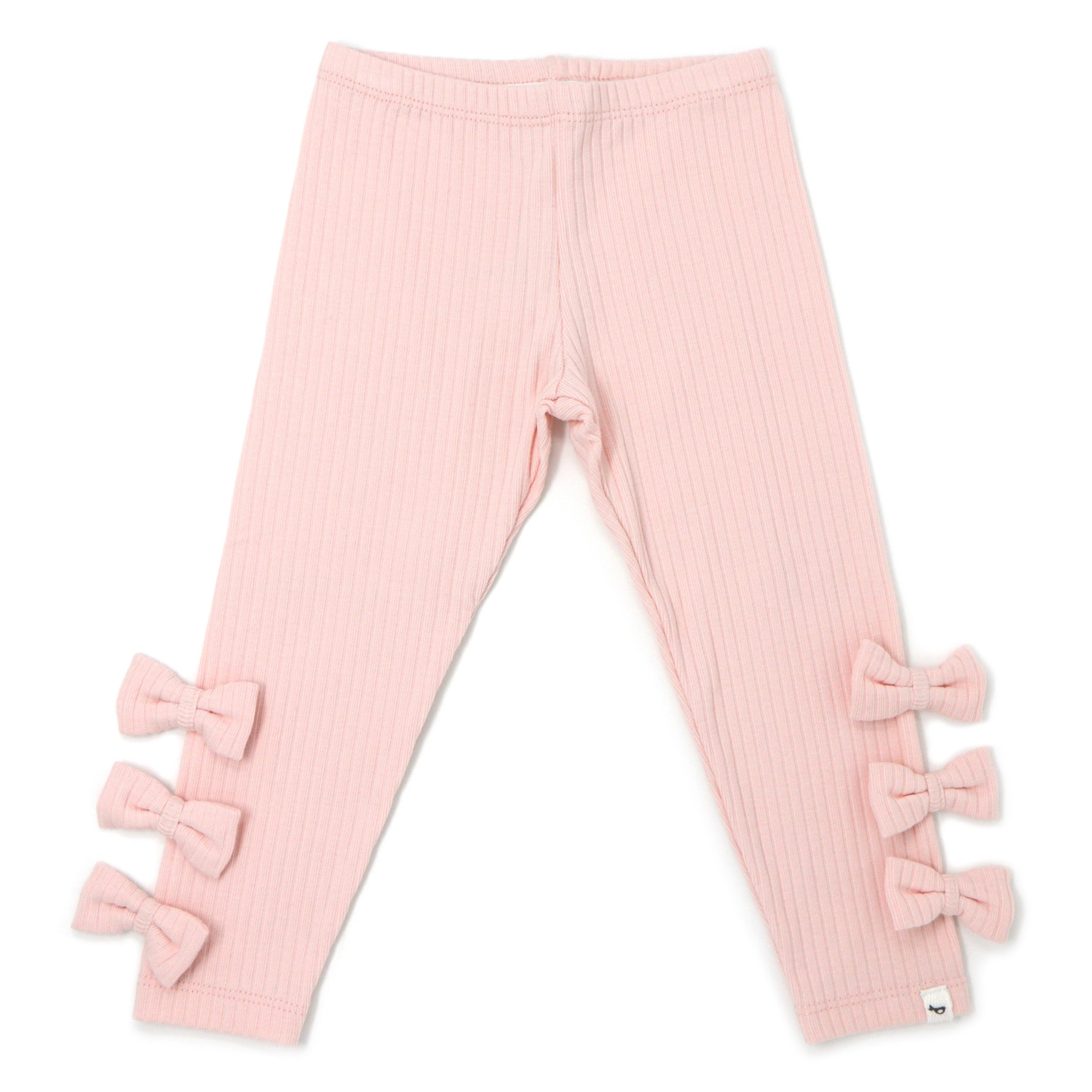 oh baby! Bow Leggings Wide Rib - Pale Pink