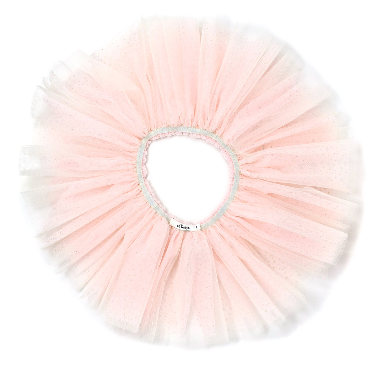 oh baby! Frill Tutu Pale Pink/Gold Over Cream Tulle