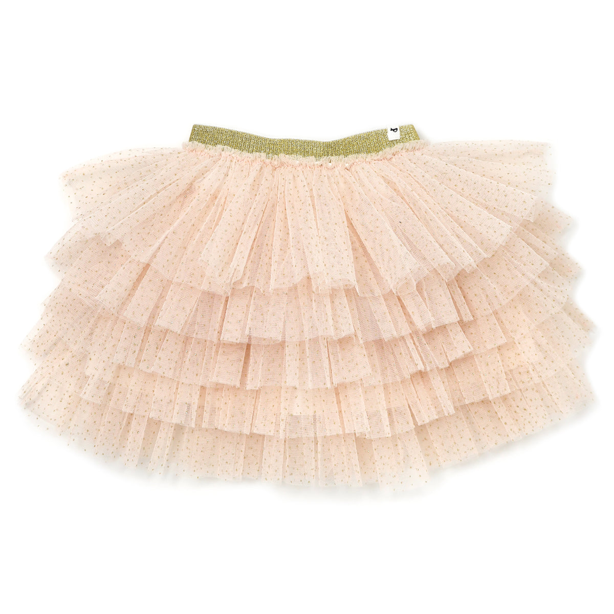 oh baby! Gold Band Layered Frill Tutu Skirt - Vintage Pink