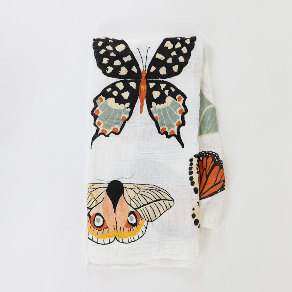 Clementine Kids Butterfly Collector Cotton Muslin Swaddle