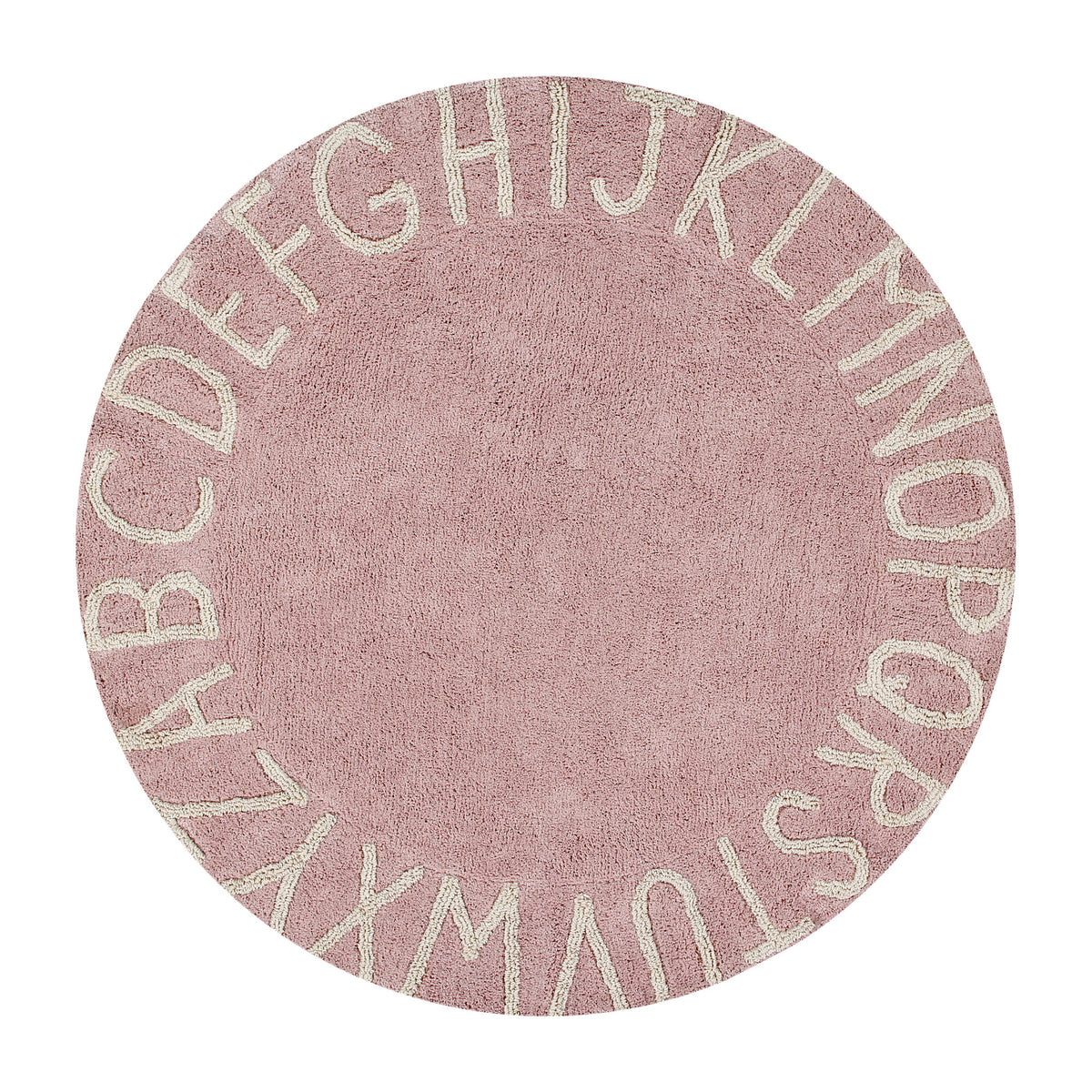 ABC Round Washable Rug -  Vintage Nude/Natural