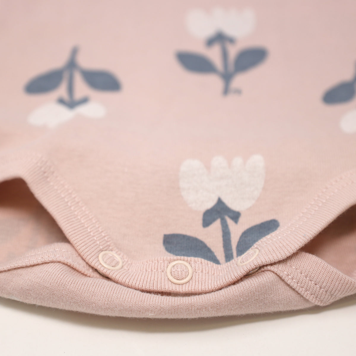 Petit Bateau Long Sleeve Bodysuit Onesie - Blush Floral