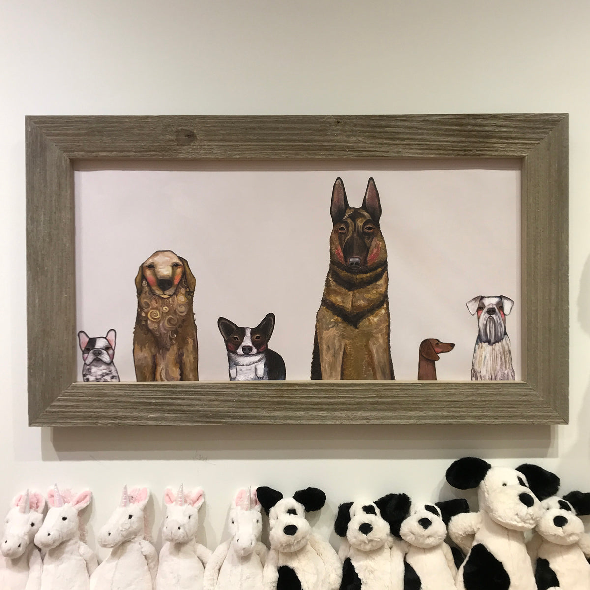 Dogs Dogs Dogs Framed Art 42.5" x 24.5"