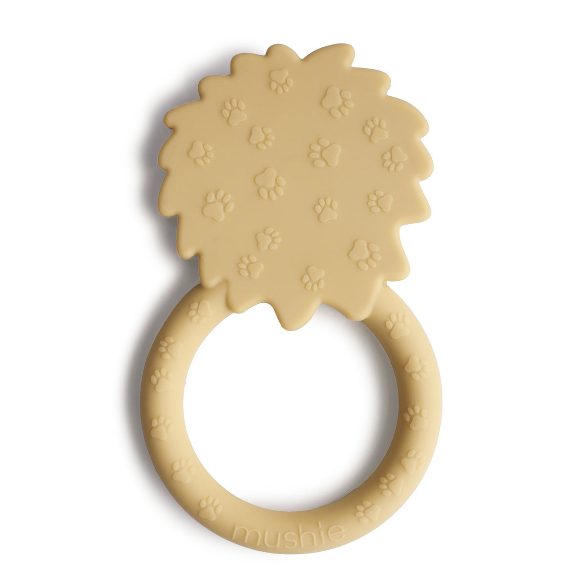 Mushie Lion Silicone Teether - Soft Yellow