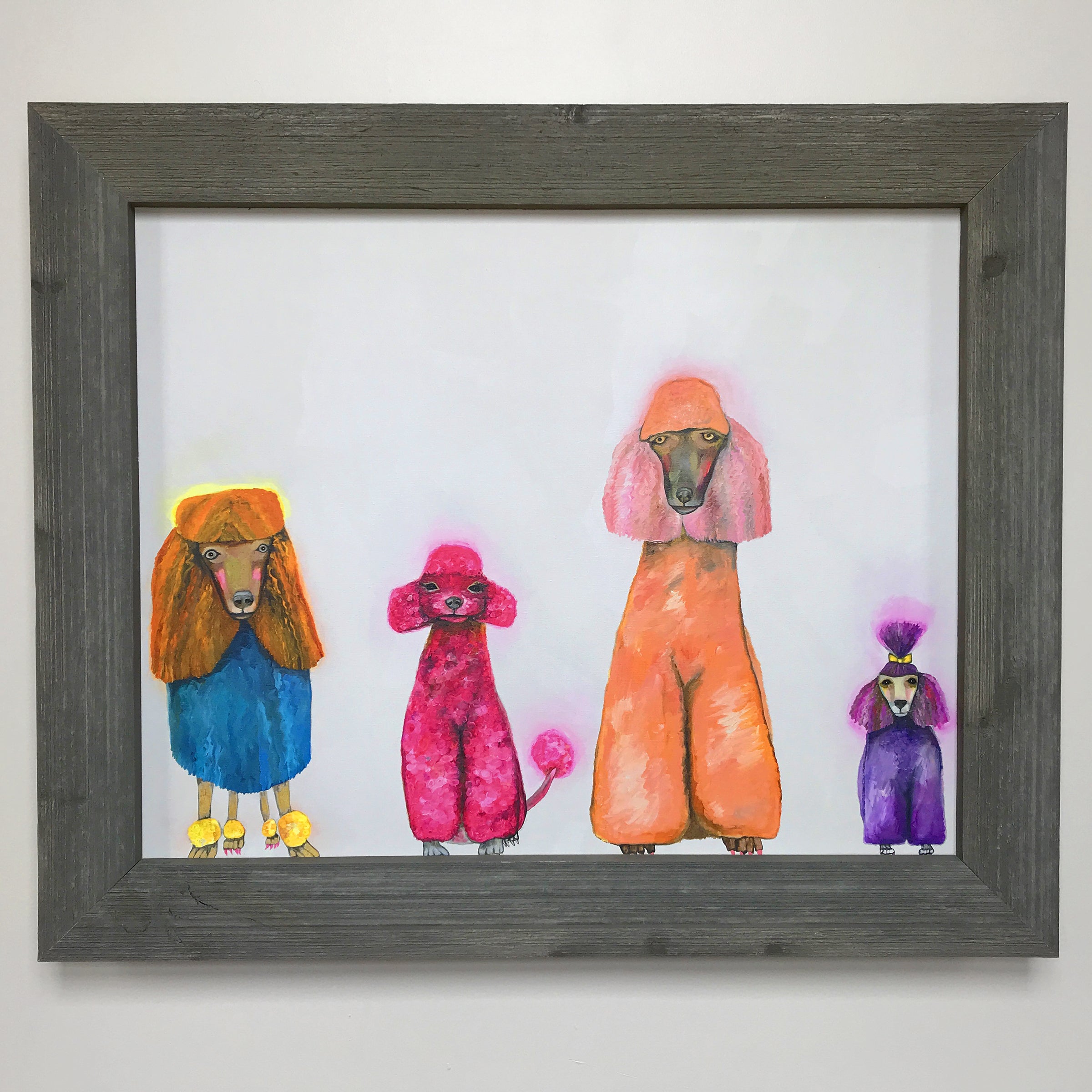 Poodle canvas outlet art